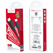 Кабель Type-C на Lightning 1m Hoco X88 3A black 