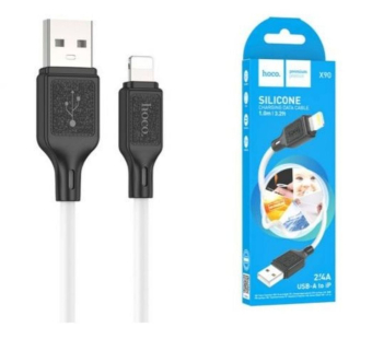 Кабель USB AM на iPhone 1м Hoco X90 2.4A white 