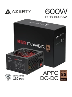 Блок питания ATX 600W Azerty RPB-600FA2 80+ Bronze 