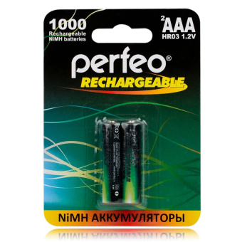 Аккумулятор ААA Perfeo (емк 1000мАн) (мизинчиков) 