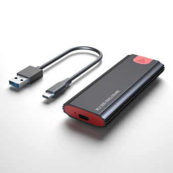 Внешний бокс M.2 PCI-E / SATA на USB3.1 grey 