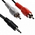 Кабель звуковой 3.5 Jack (M) -> 2 RCA  1.5м 