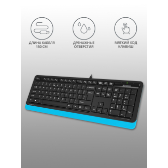 Клавиатура A4 Fstyler FK10 blue USB 