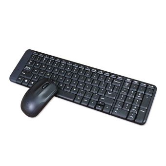 Клавиатура + мышь Logitech MK220 беспров black USB 