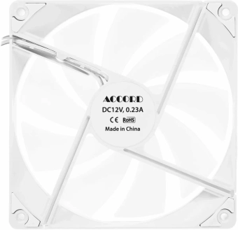 Вентилятор 140x140 Accord ACC-C14 ARGB 3pin white 