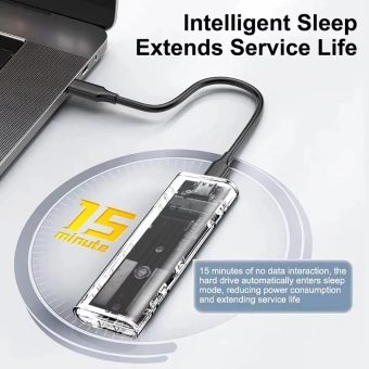 Внешний бокс M.2 SATA на USB3.0 clear 